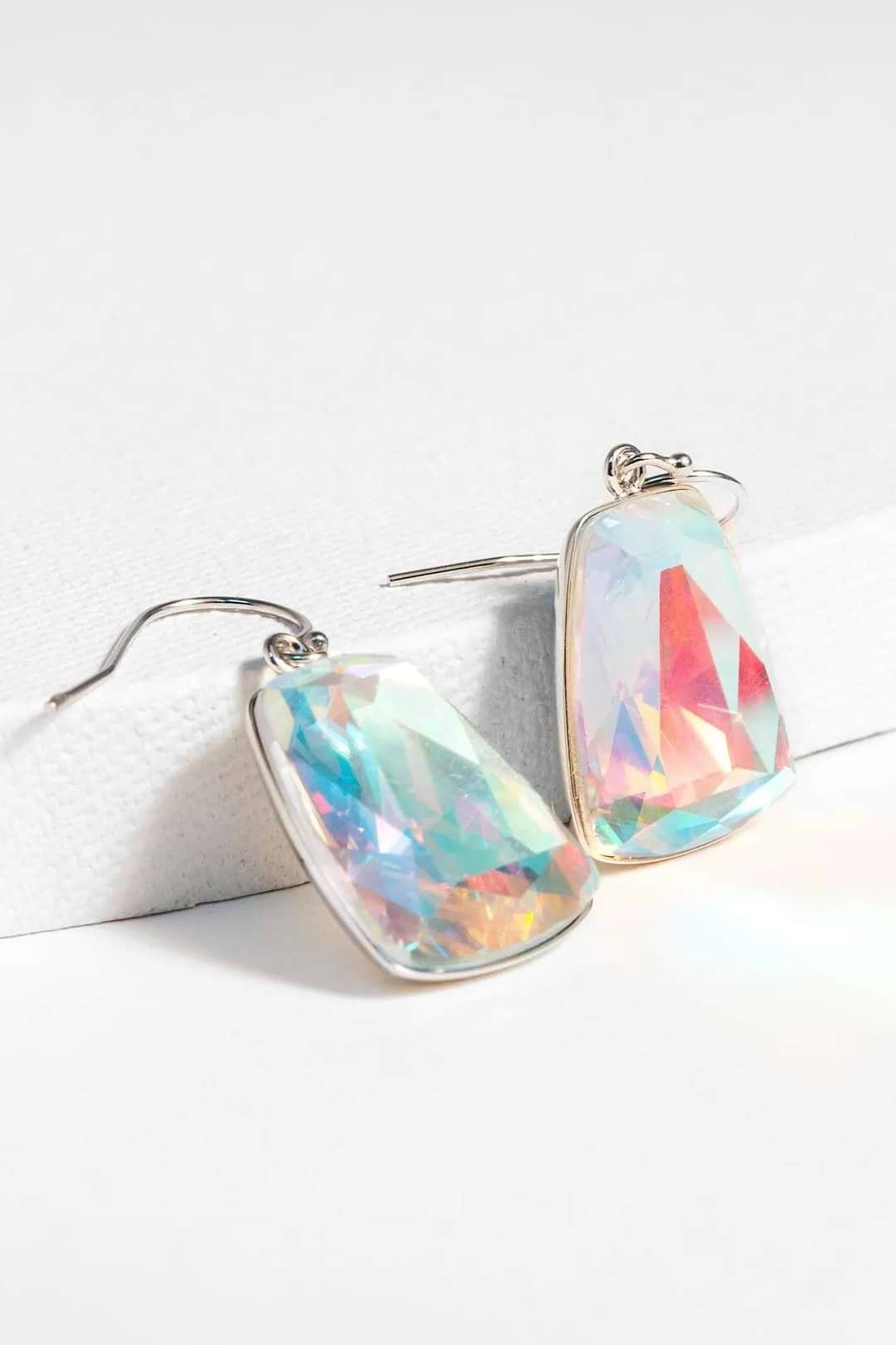 Prism Cushion Earring Light Sky Blue