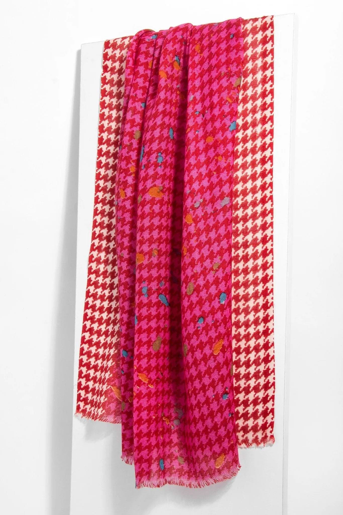 Fun Houndstooth Scarf Light Coral