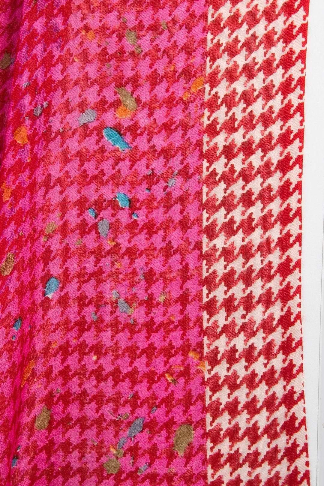 Fun Houndstooth Scarf Light Coral