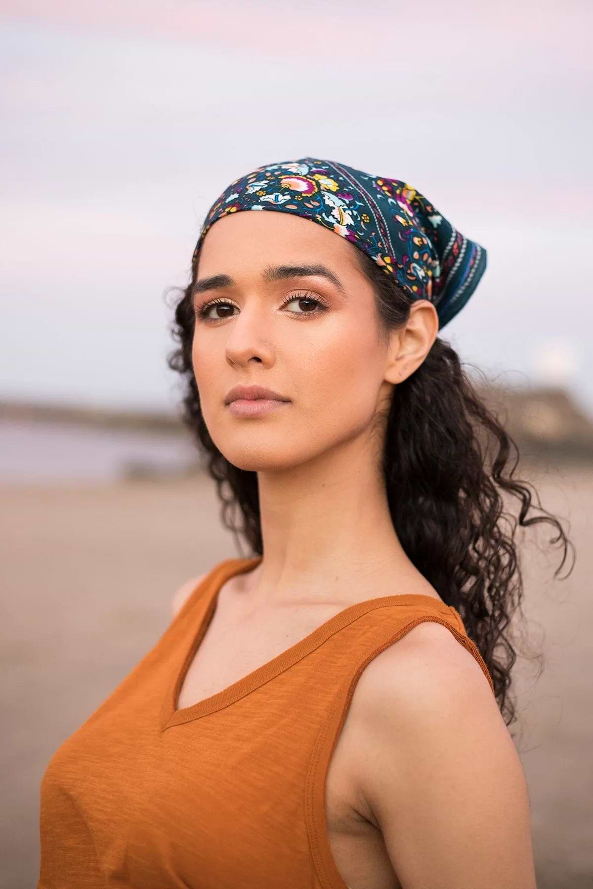 Multicolored Bandana Versatile - Steel Blue