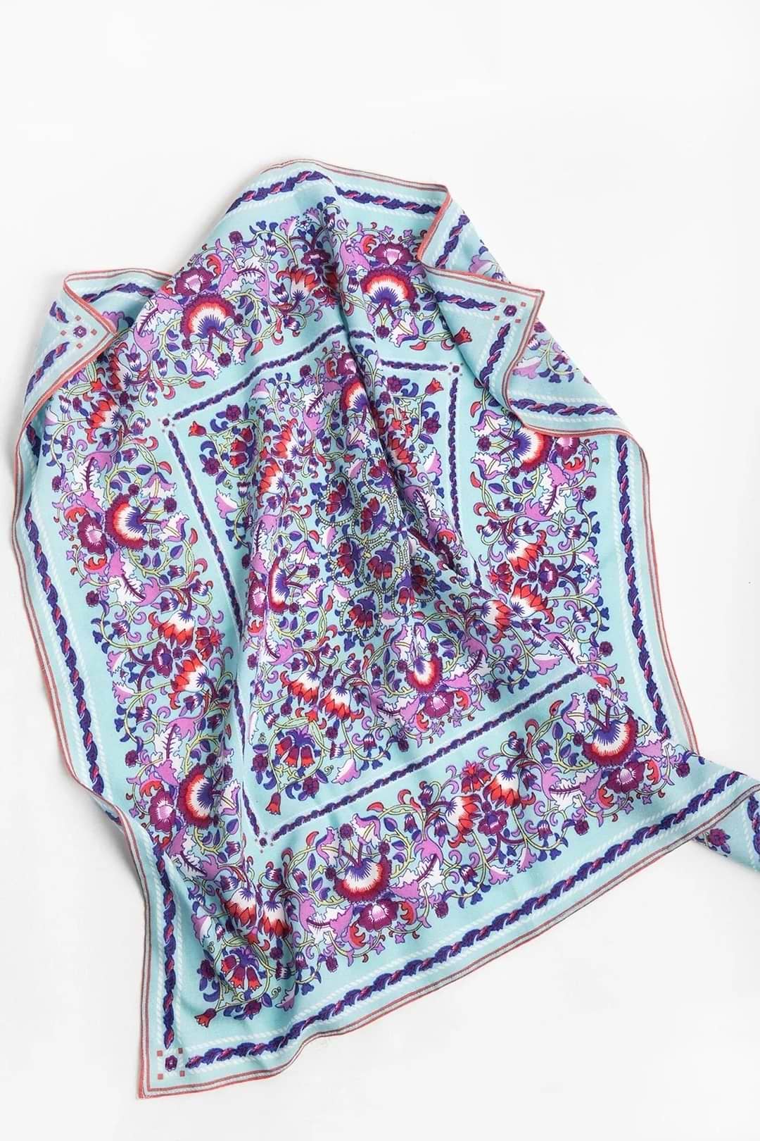 Multicolored Bandana Versatile - Sky Blue