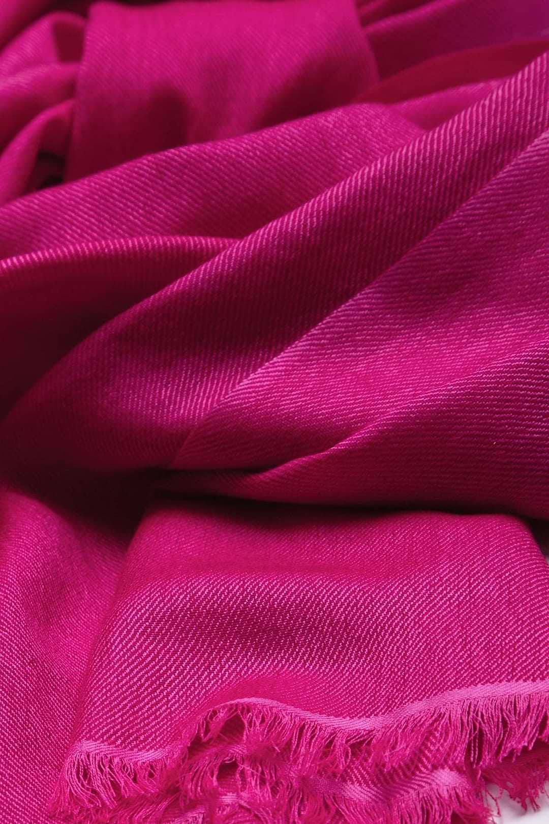 Cashmere Silk Scarf - Deep Pink