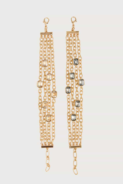 Crystal Cascade Chain Bracelet - Gold