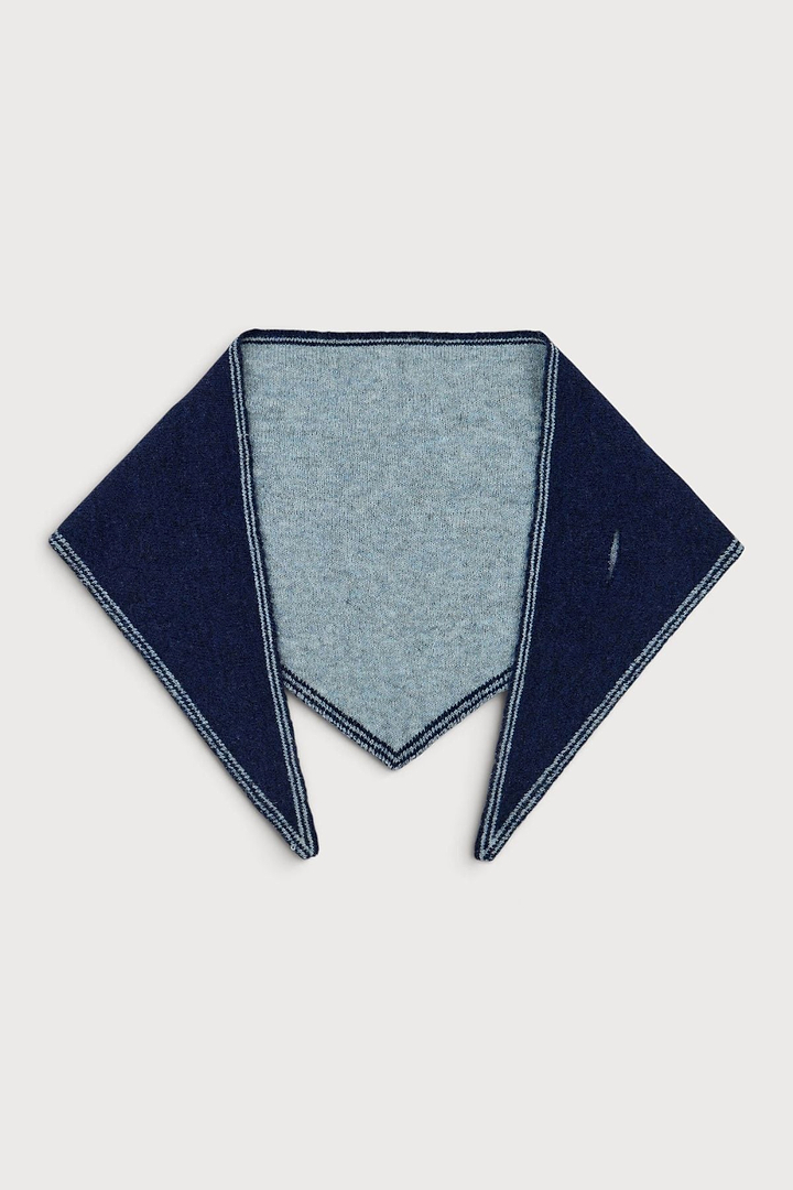 Triangle Pull-Through Scarf - Navy