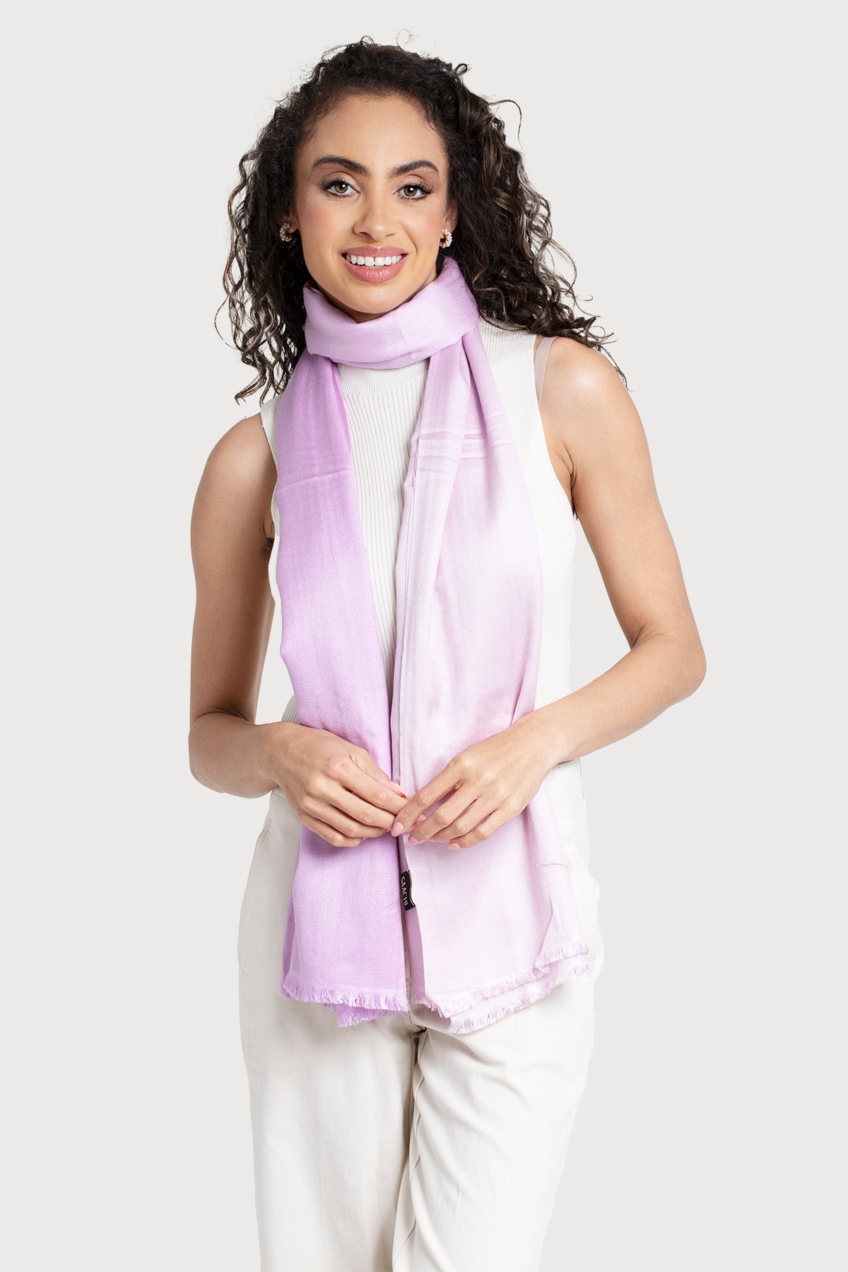 Cashmere Ombre Scarf Plum