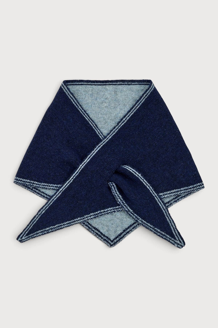 Triangle Pull-Through Scarf - Navy
