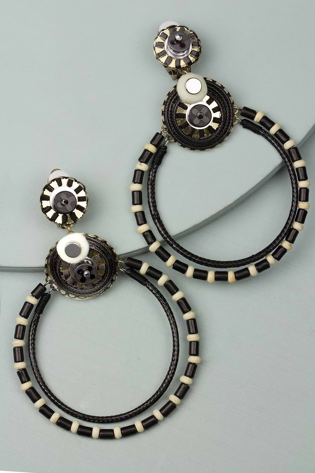 Horace Clip-On Statement Earring - Black