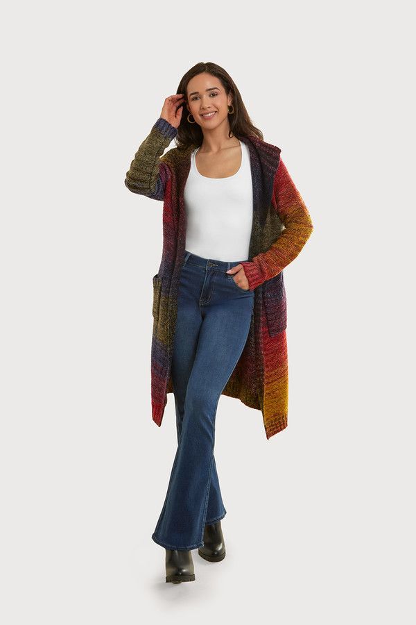 Rainbow Long Cardigan - Multi