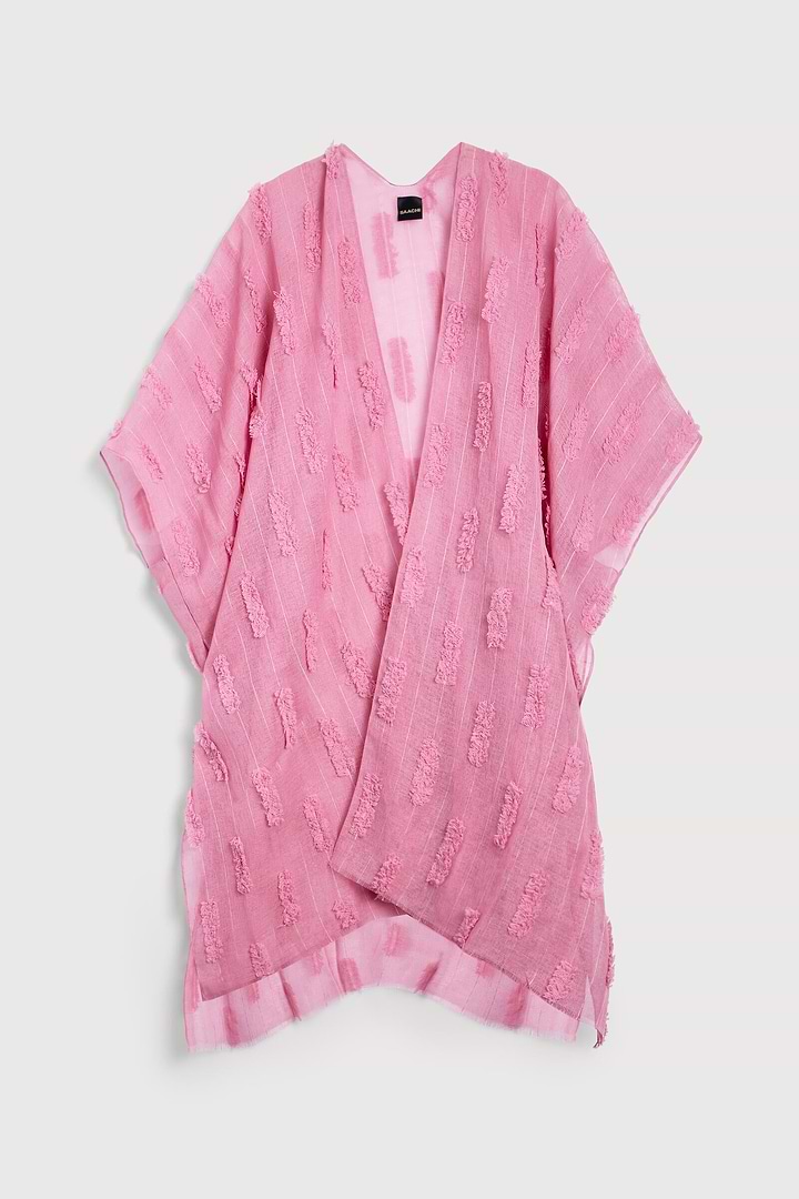 Textured Ruana - Pink