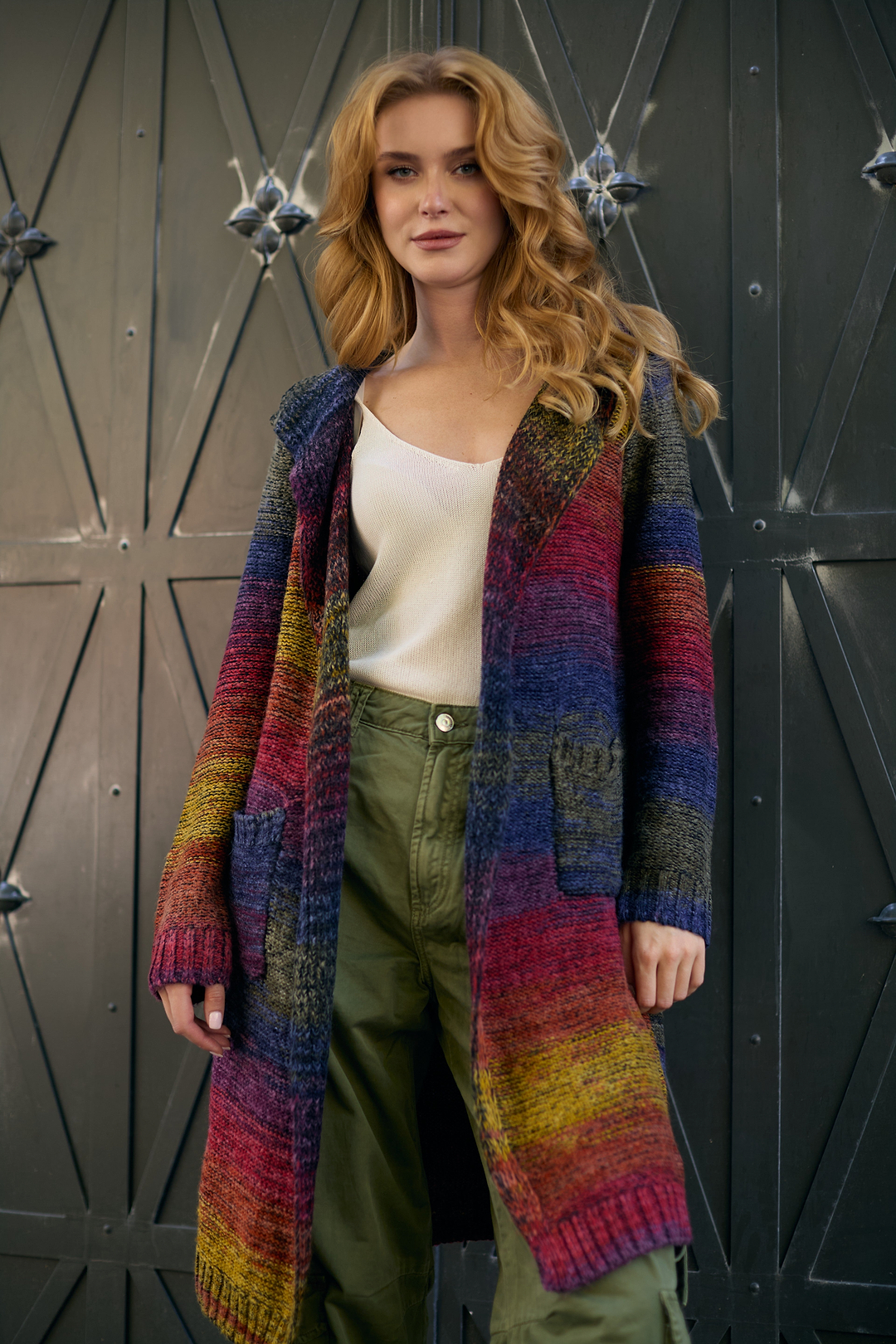 Rainbow Long Cardigan - Multi