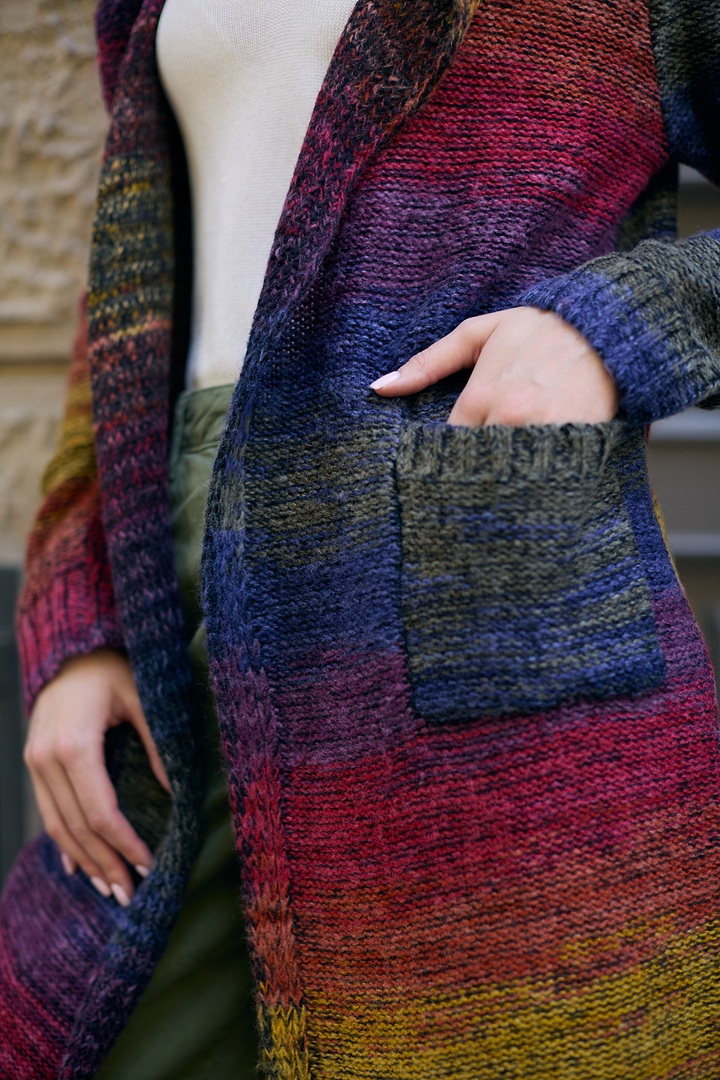 Rainbow Long Cardigan - Multi