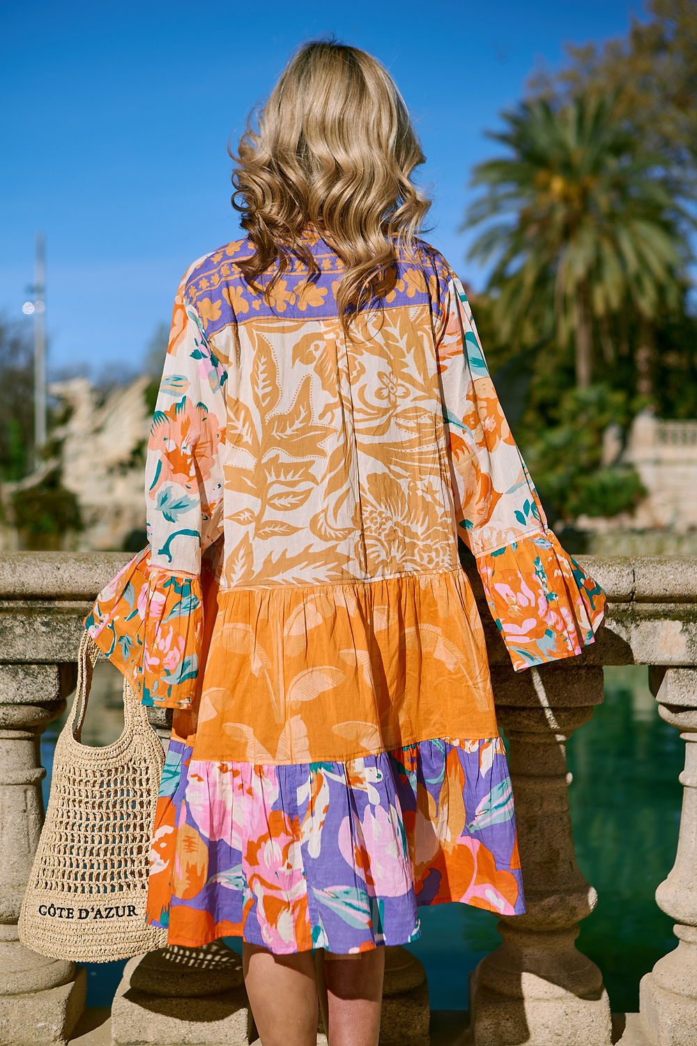 Sunset Tunic Cover Up Dress - Orange