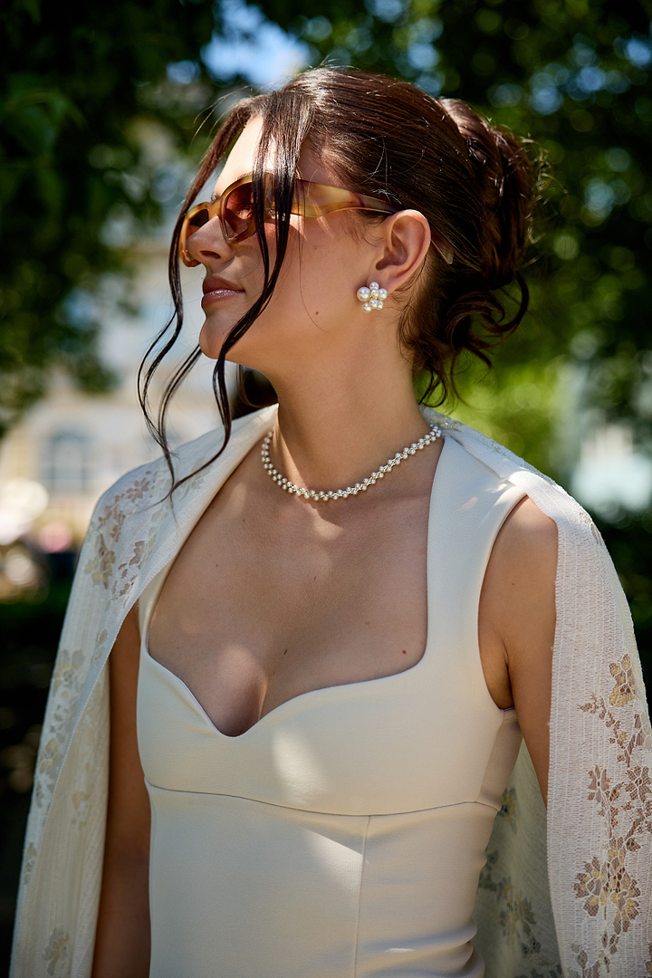 Pearl Cluster Choker Necklace