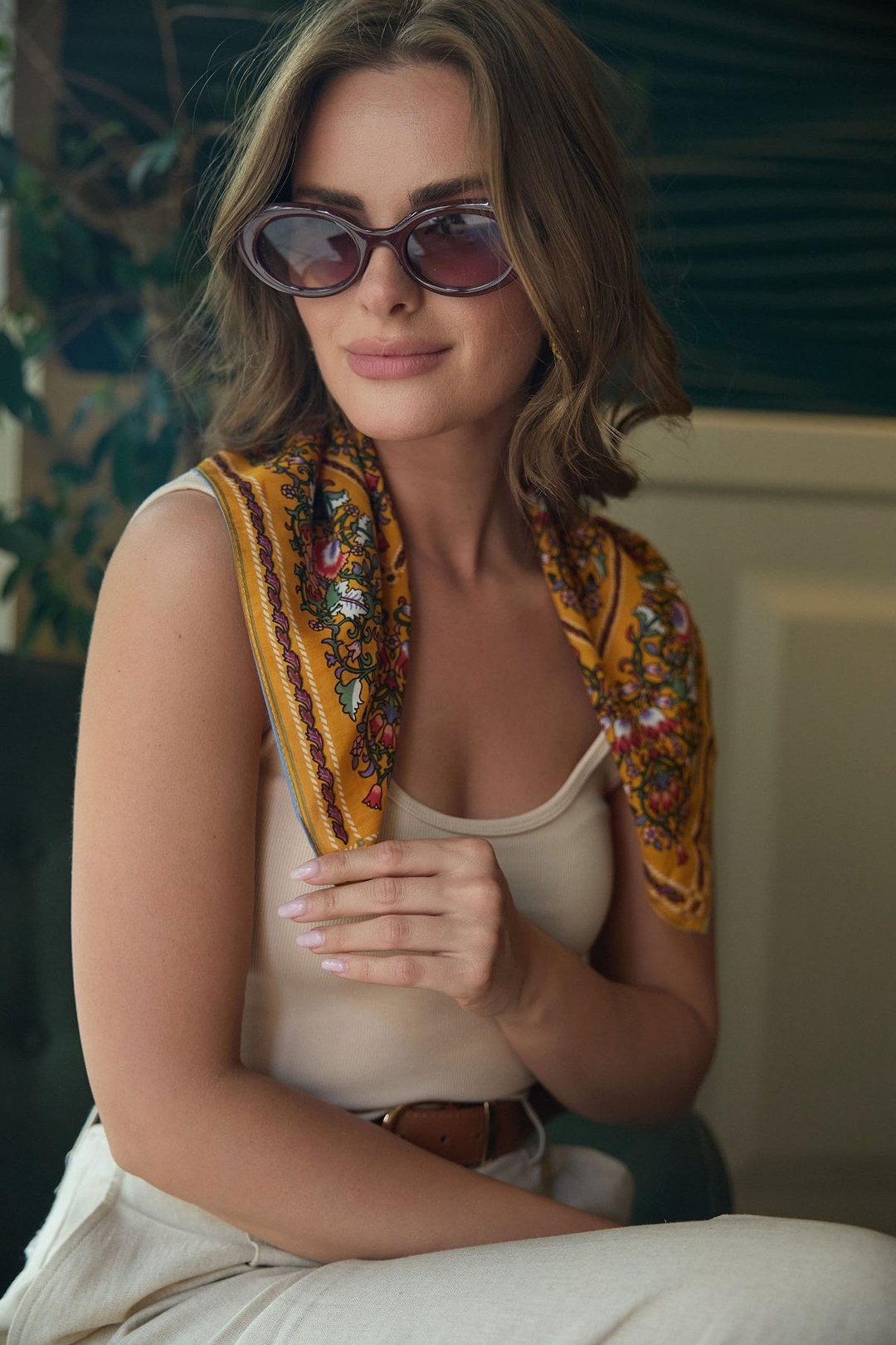 Multicolored Bandana Versatile - Gold