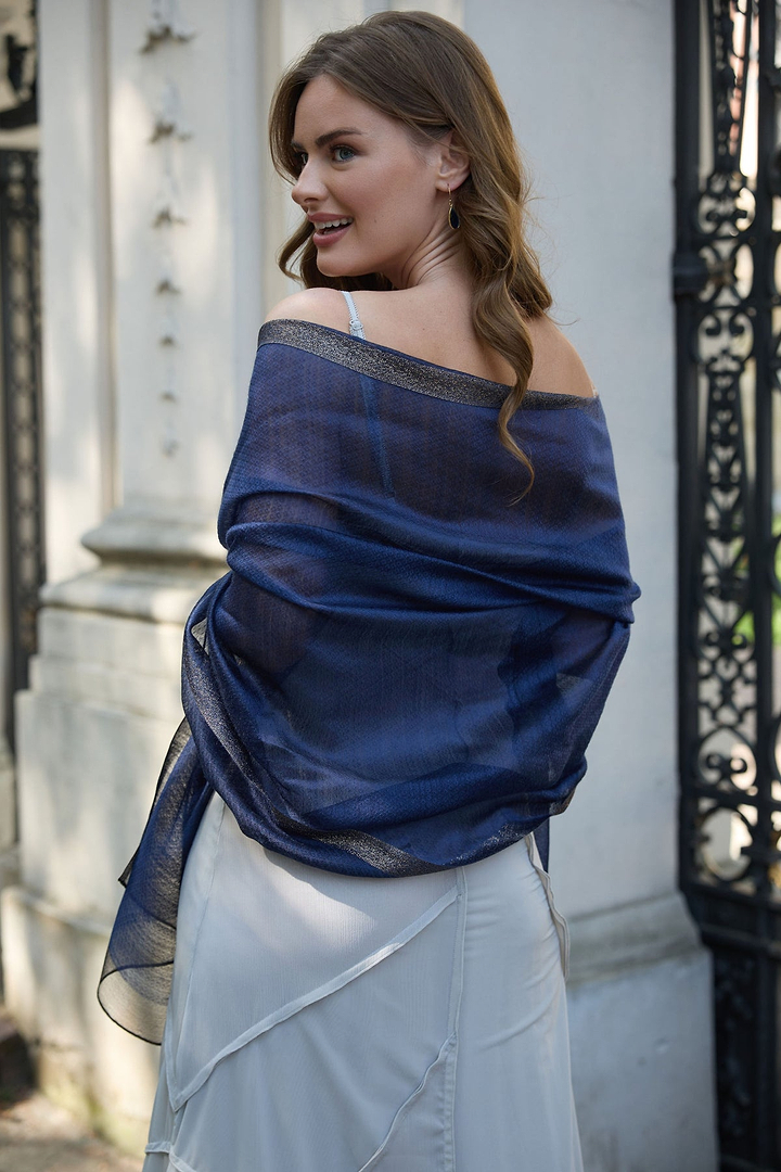 Shimmer and Shine Wrap Silk Scarf