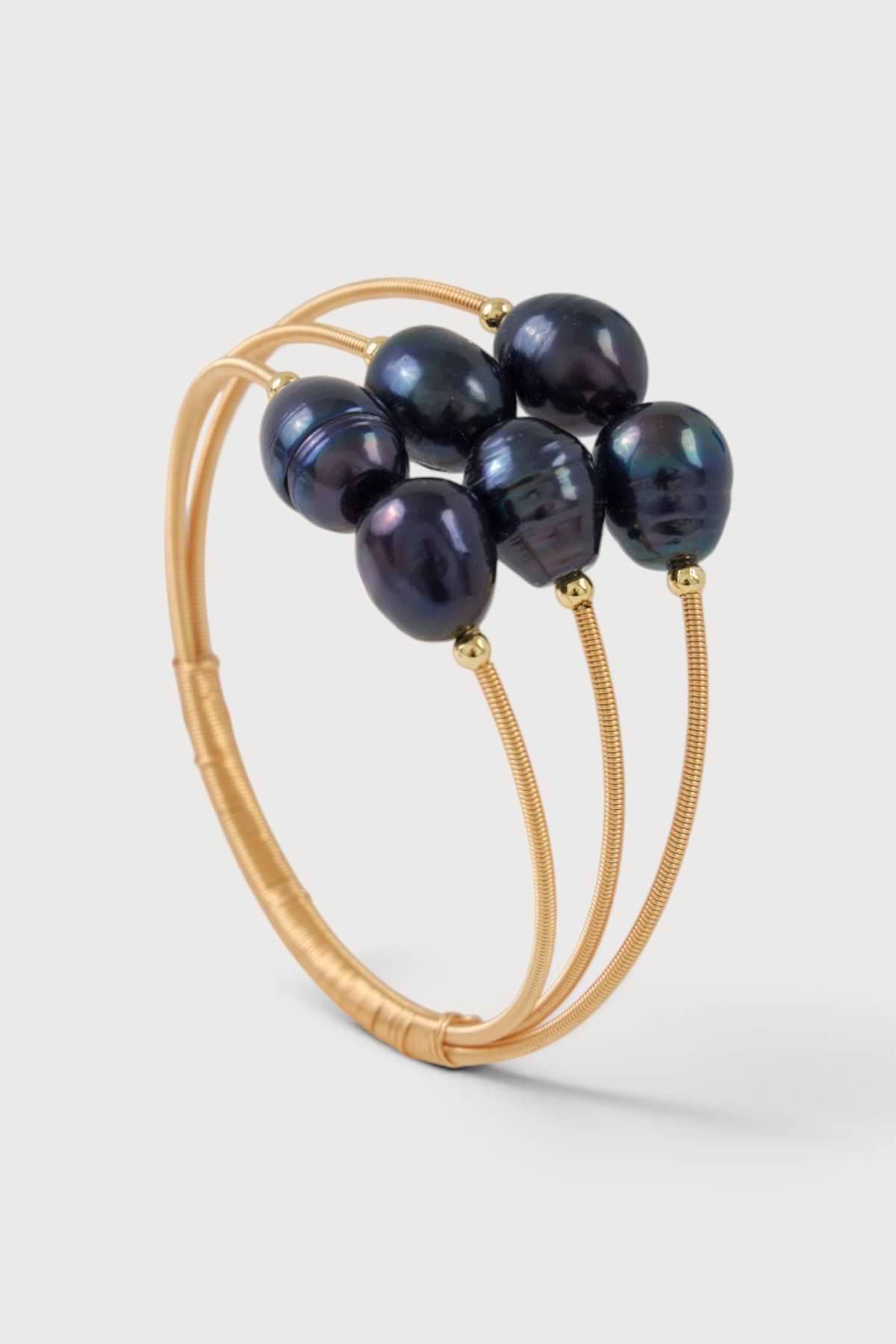 Cluster Beaded Bracelet - Black