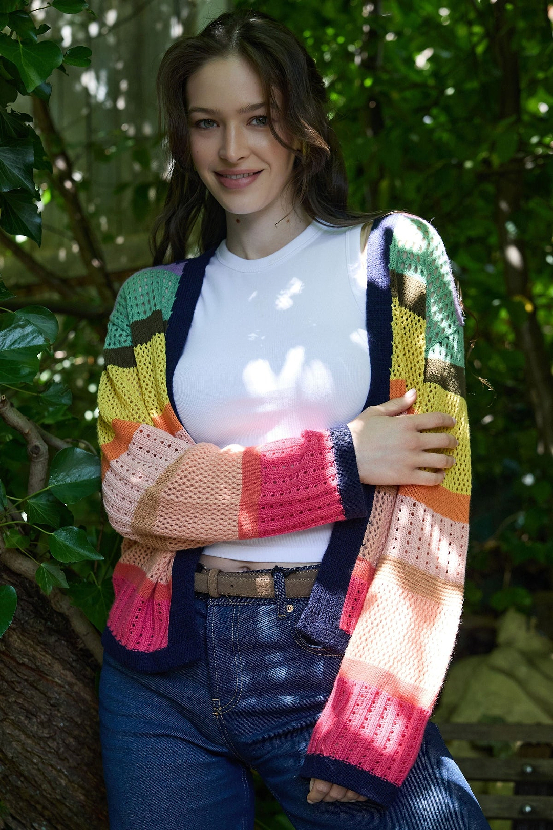 Rainbow Crochet Cardigan - Multi