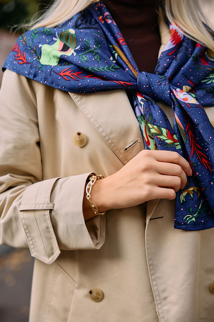 Aviary Botanical Bandana - Navy