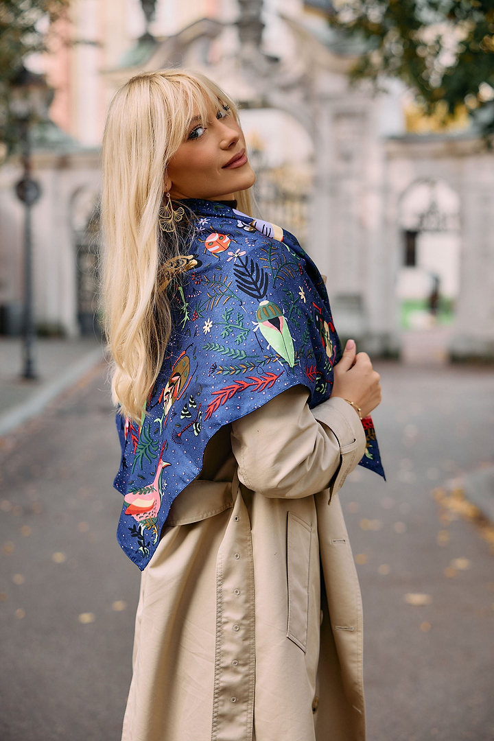 Aviary Botanical Bandana - Navy