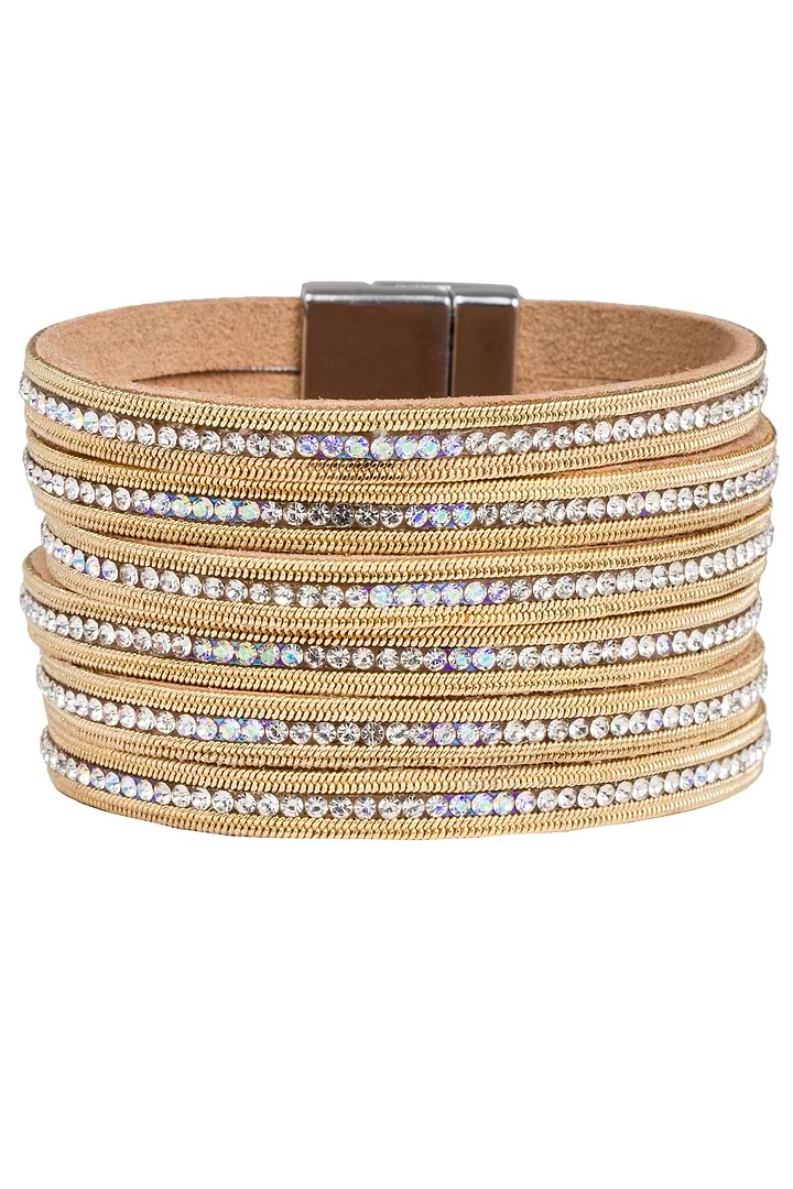 Sparkly Leather Crystal Bracelet