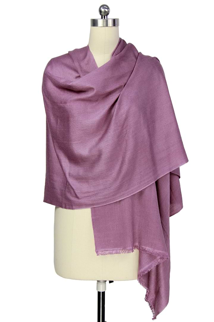 Eyelash Fringed Cashmere Scarf - Lilac