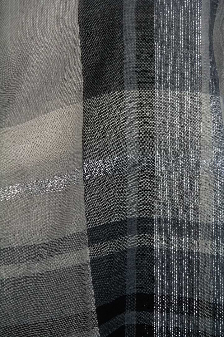 Metallic Multi Stripe Scarf - Light Gray