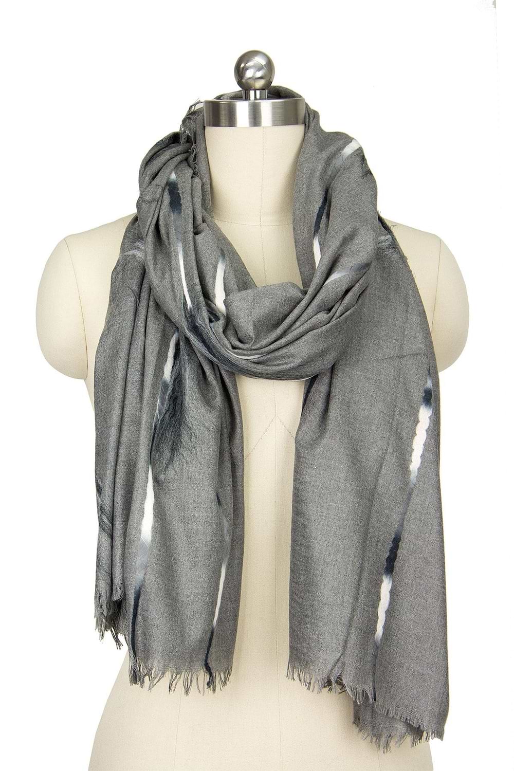 Lahar Metallic Line Scarf - Grey