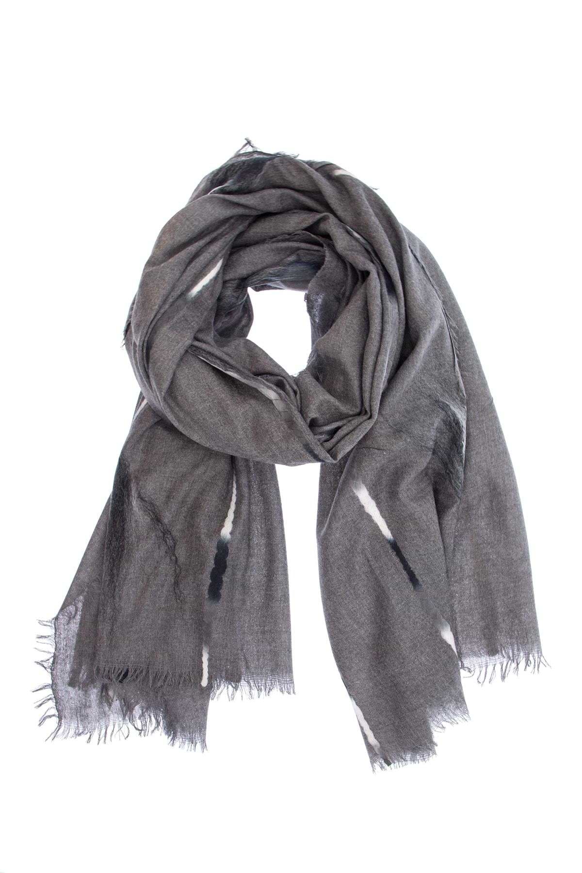 Lahar Metallic Line Scarf - Grey