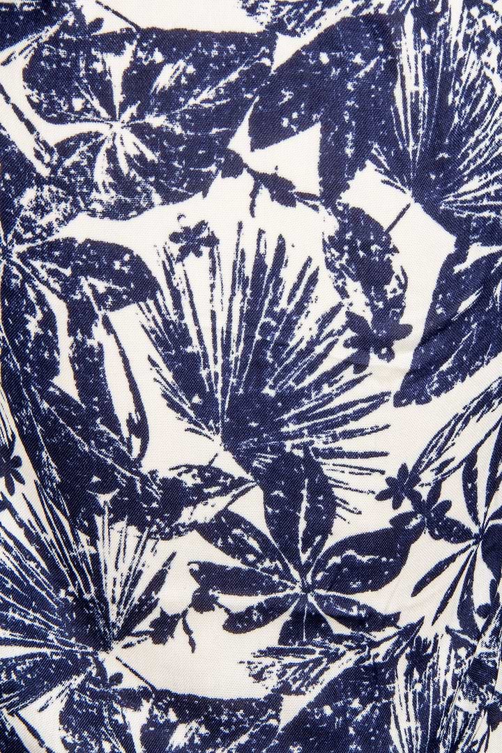 NavyTropical Print Kimono - Navy