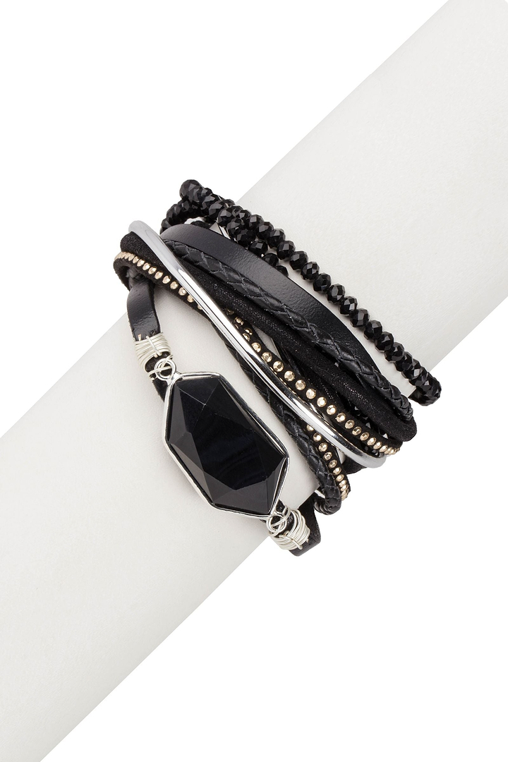Endless Dream Double Wrap Bracelet - Black