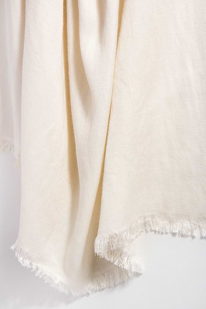 Cashmere Silk Scarf - SAACHI - Ivory - Scarf