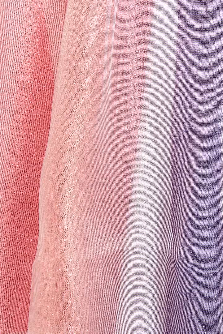 Silk Glitter Ombre Scarf - Steel Blue