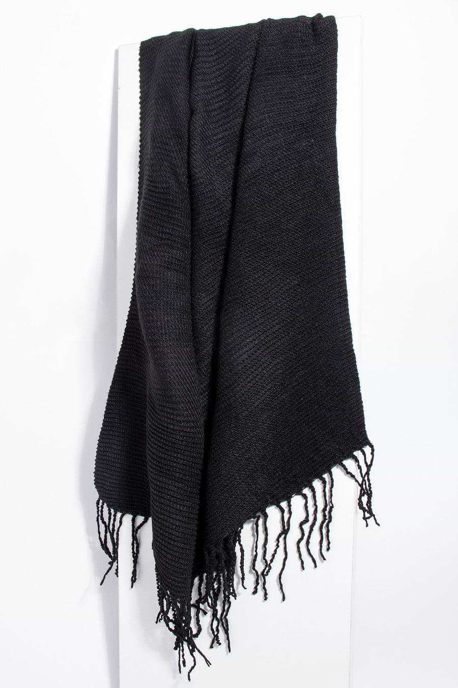 Bias Solid Scarf - Black
