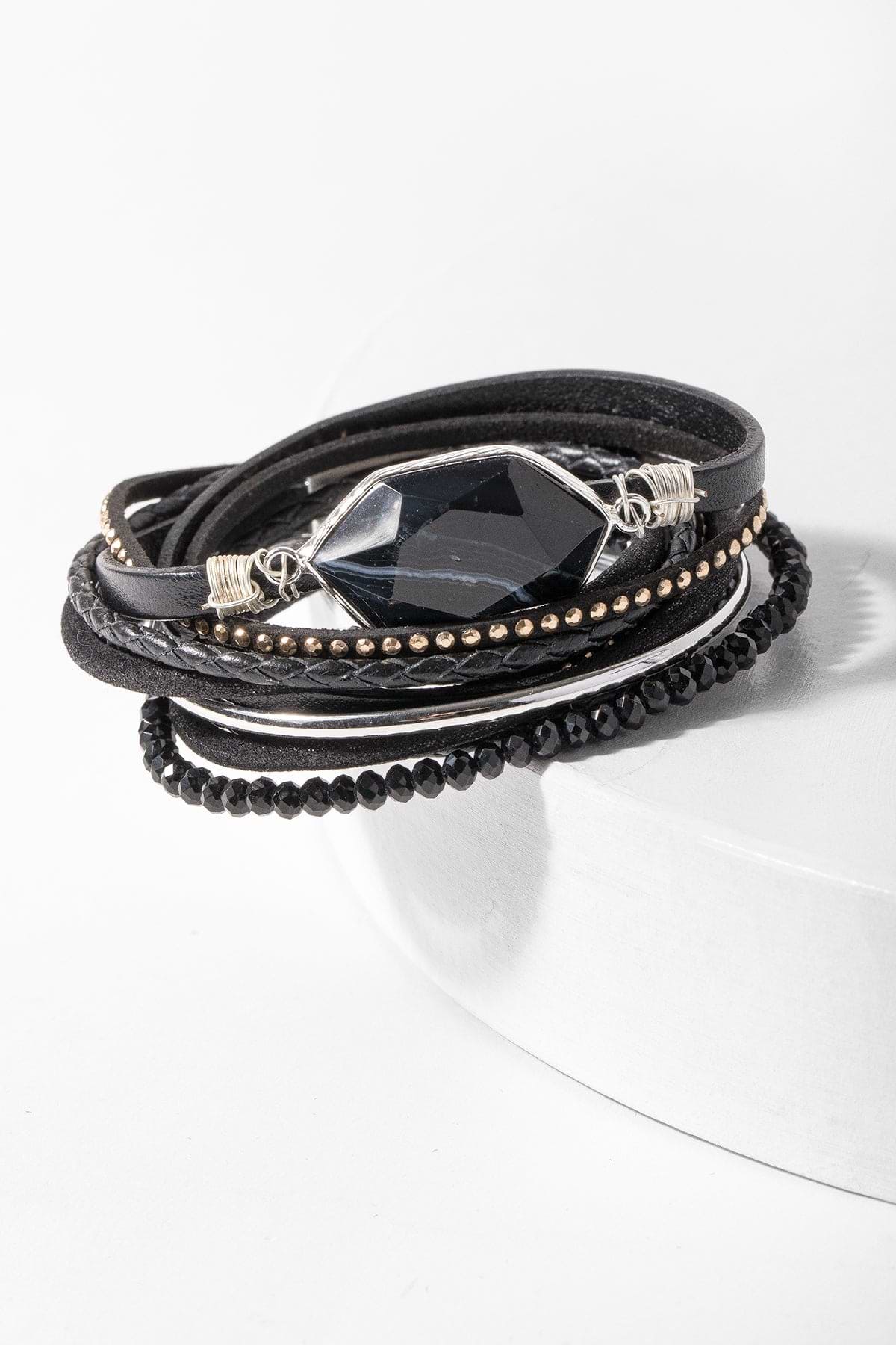 Endless Dream Double Wrap Bracelet - Black