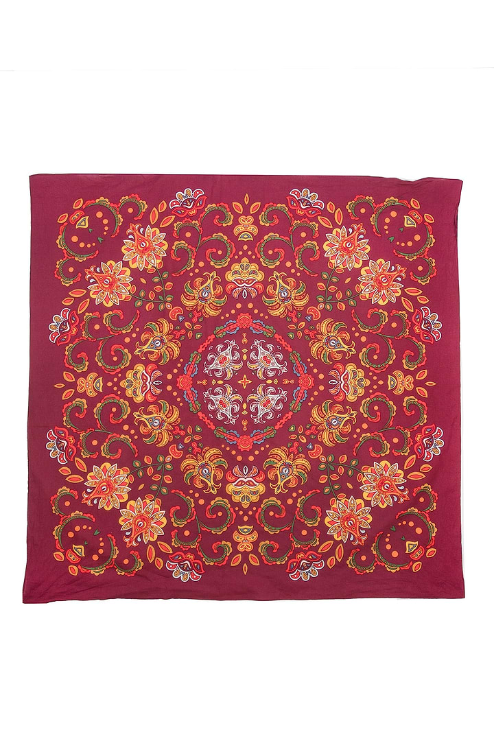 Oversized Cotton Bandana Maroon