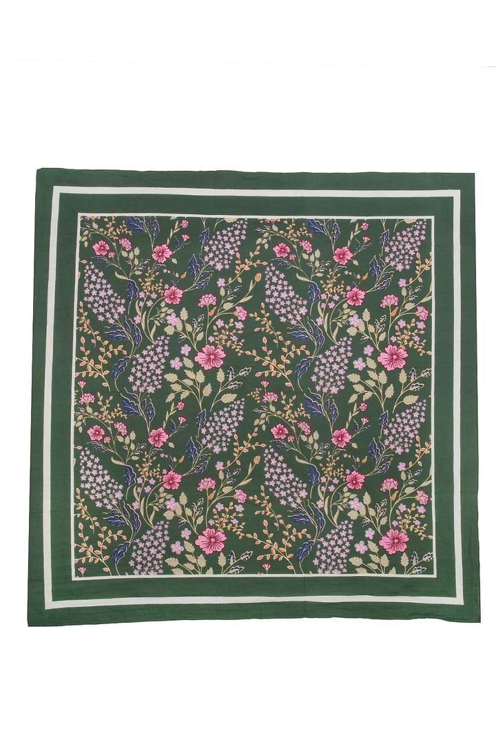 Oversized Cotton Bandana Dark Green