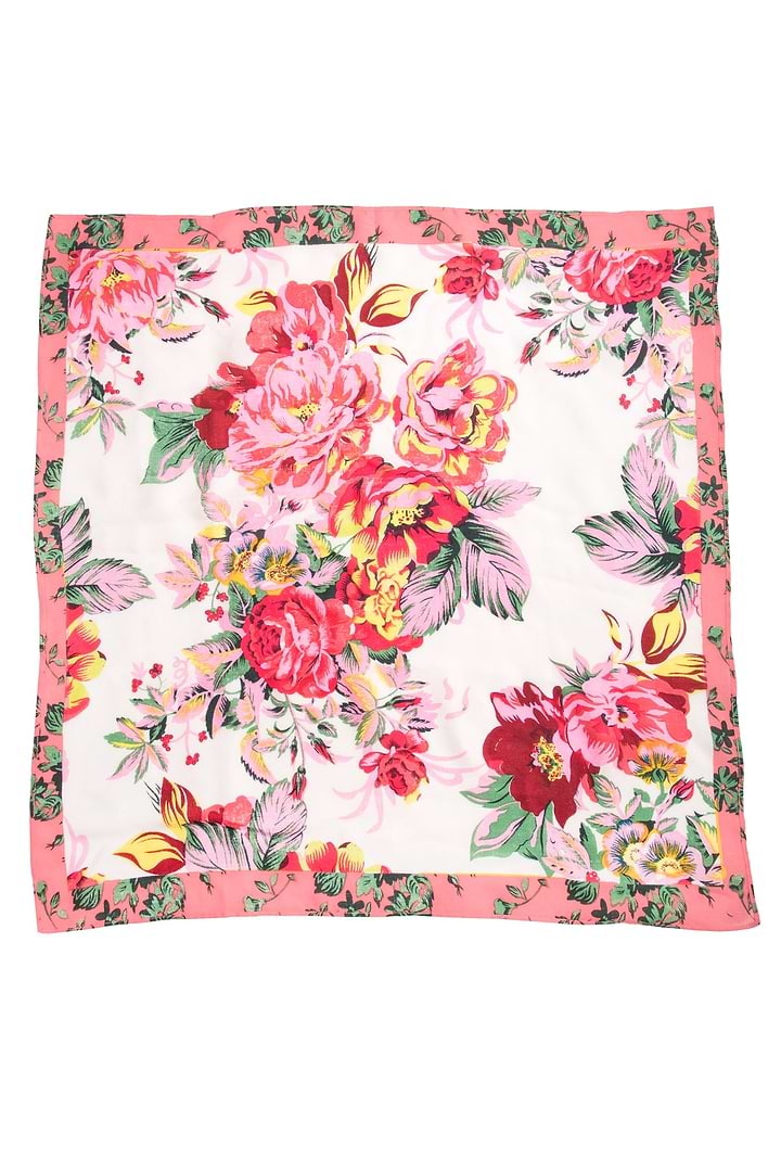 Multi Patterned Floral Bandana - Peach
