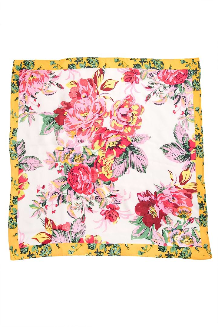 Multi Patterned Floral Bandana - Yellow
