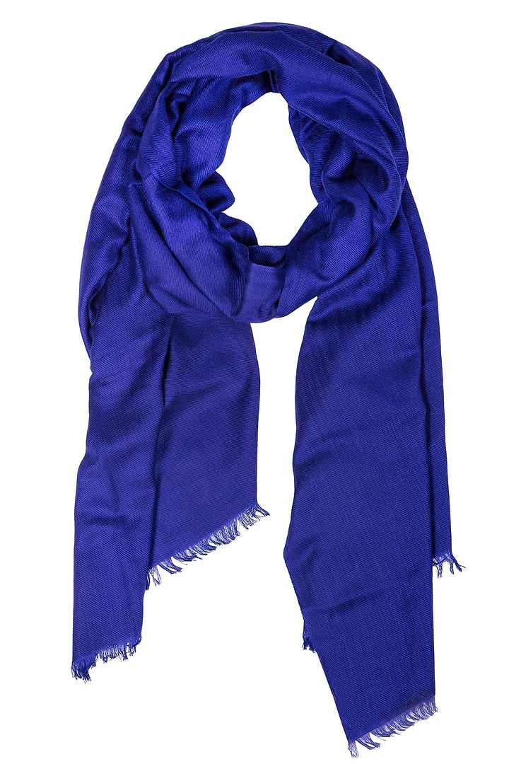 Cashmere Silk Scarf - SAACHI - Midnight Blue - Scarf