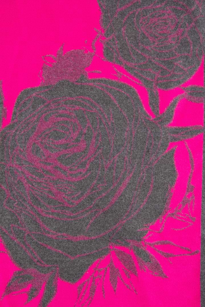 Fiore Reversible Scarf Deep Pink
