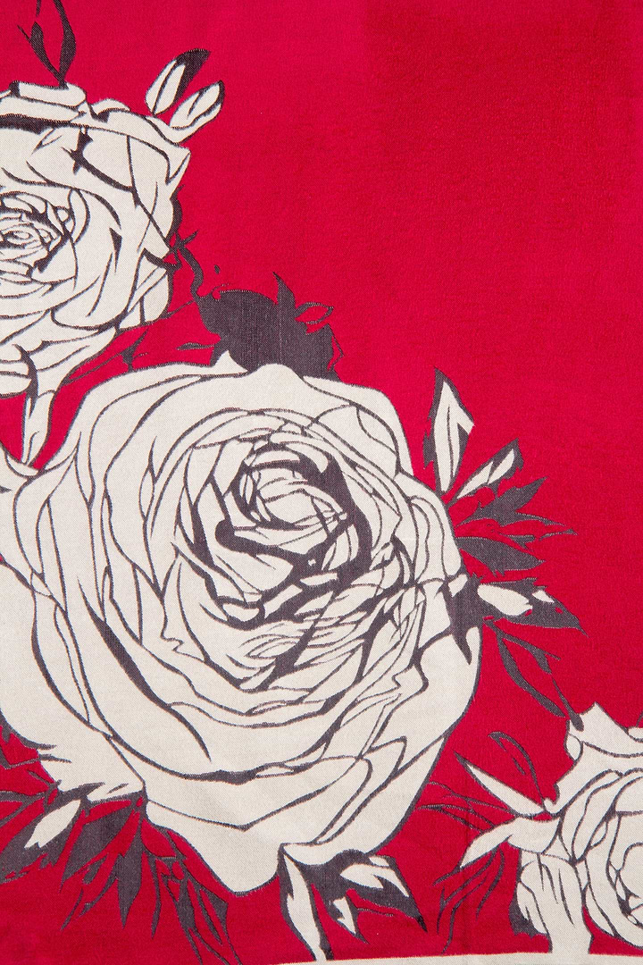 Fiore Reversible Scarf Maroon