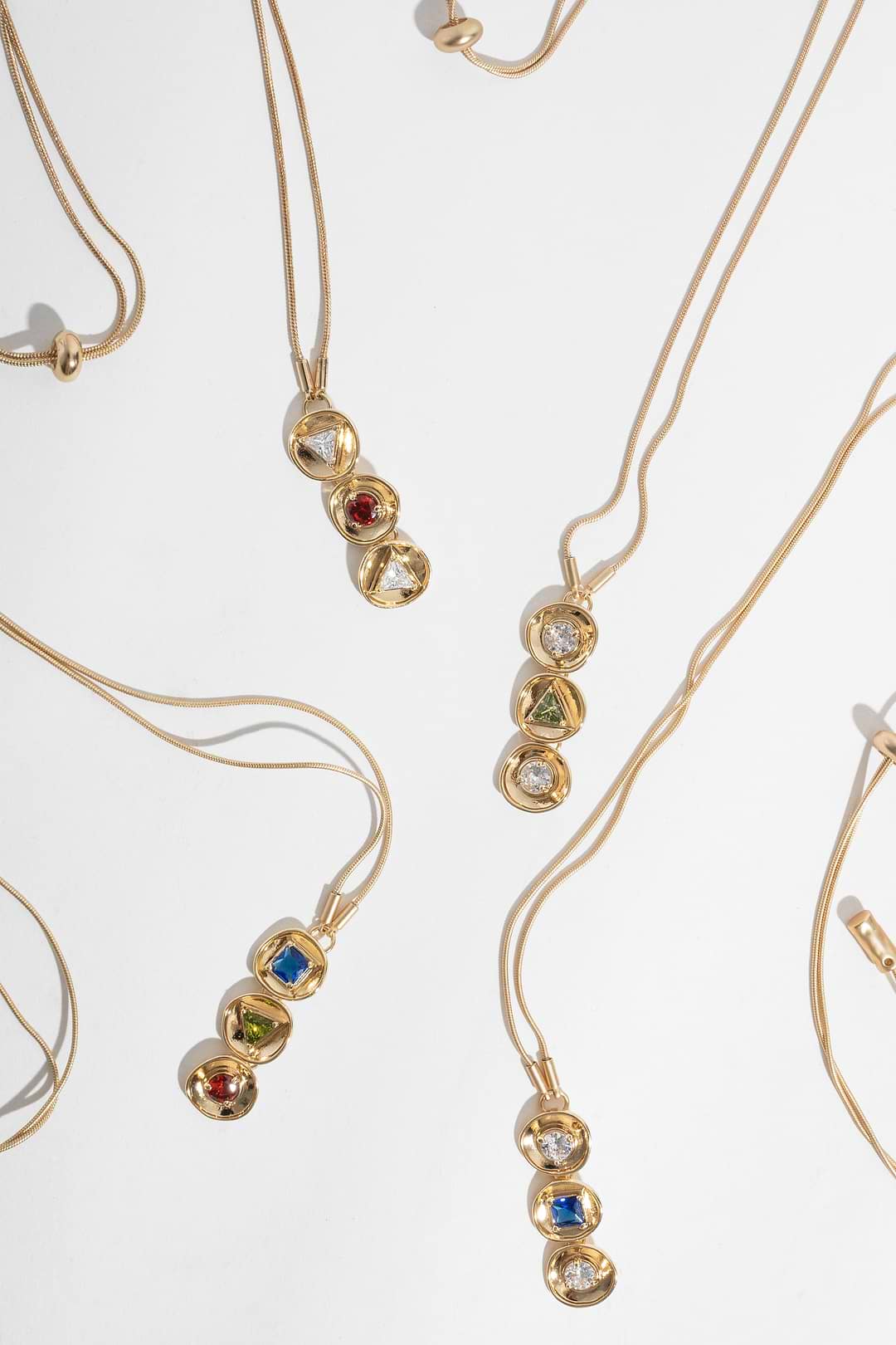 SAACHI Style - Women's Three Charm Gold Plate Pendant Necklace