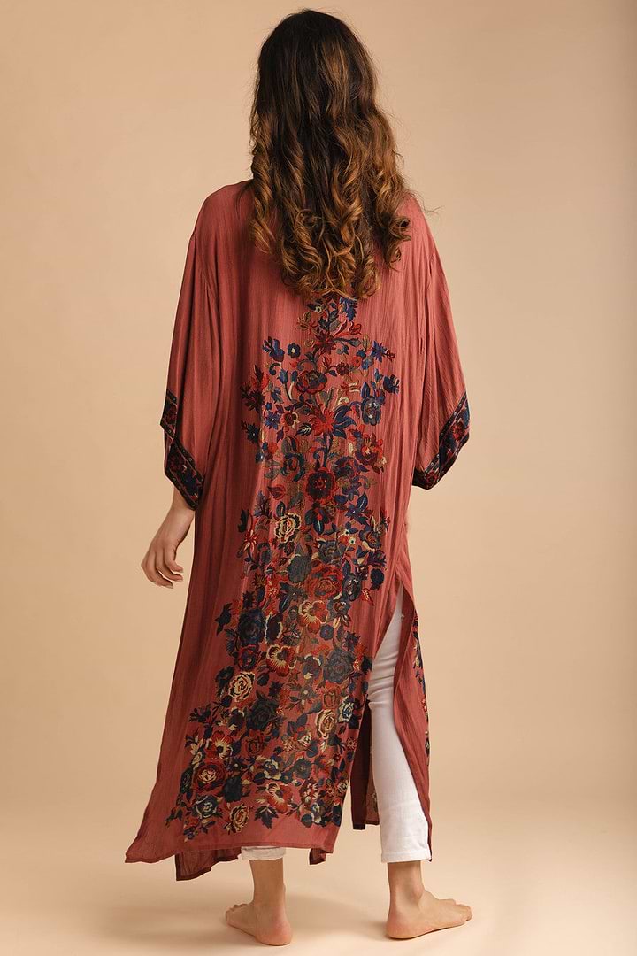 Long Floral Kimono Cover Sienna
