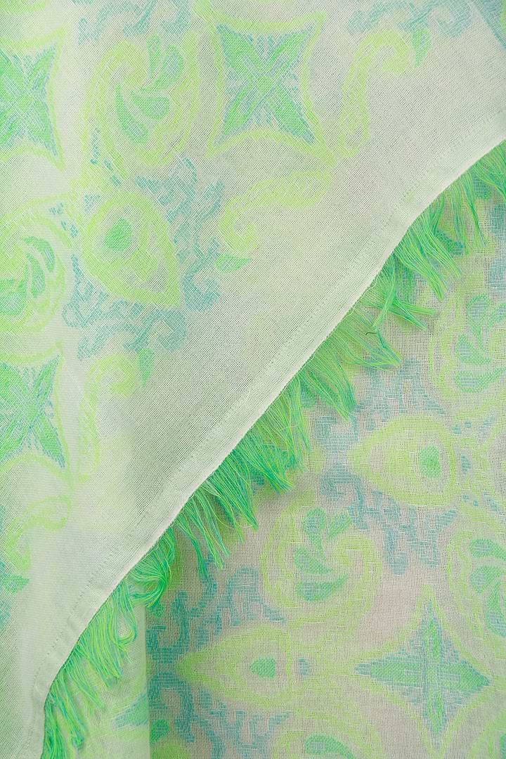 Vibrant Green Eyelash Scarf - Light Green 