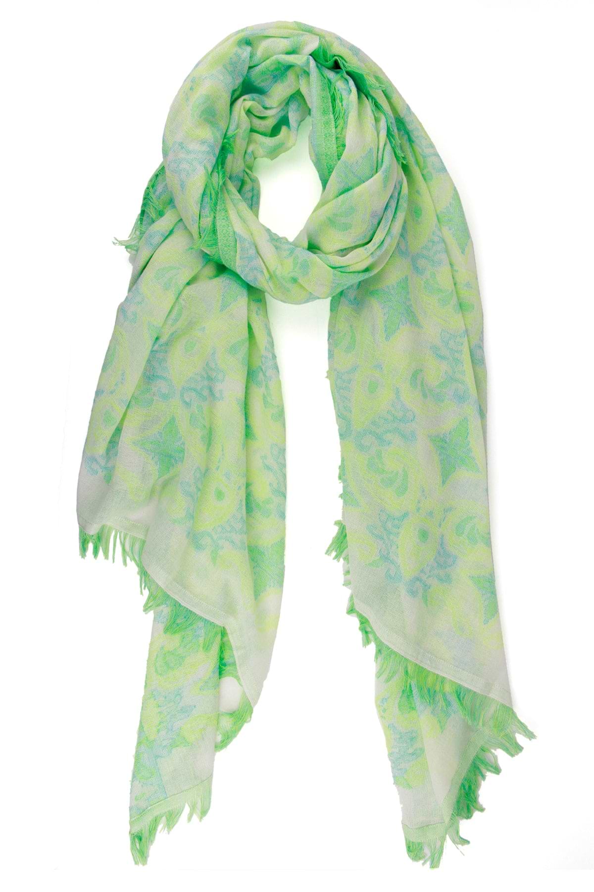 Vibrant Green Eyelash Scarf - Light Green 