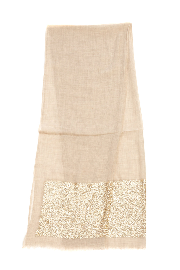 Wool Sparkle Scarf - Ivory