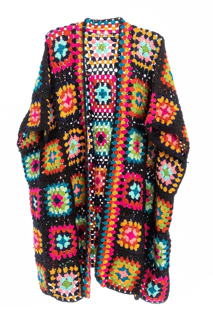 Crochet Square Short Kimono