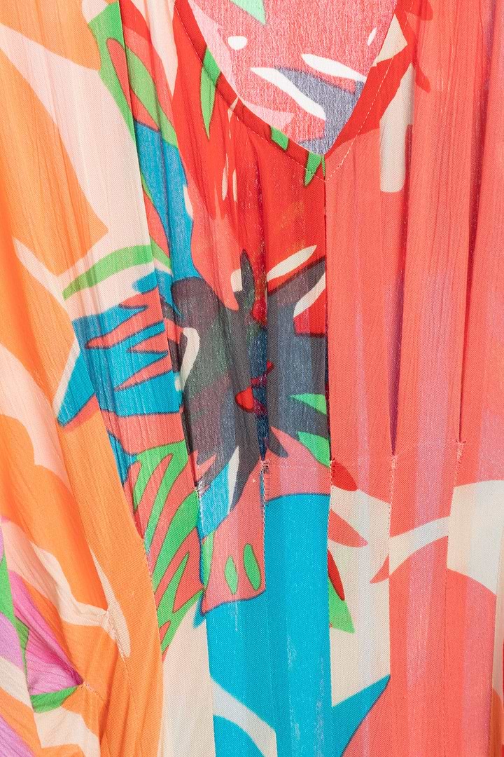 Multicolor Floral Kaftan Maxi - Dark Multi