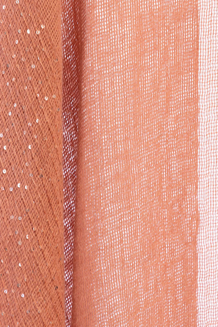 Shimmering Sequin Ruana - Dark Salmon