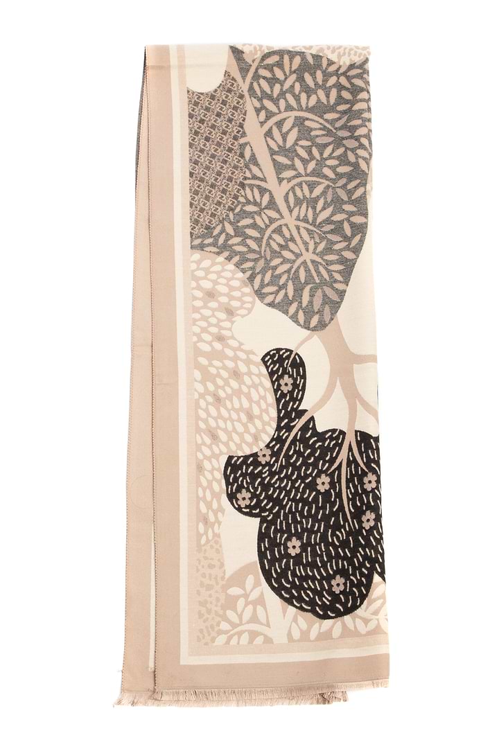 Nature Reversible Scarf - Beige